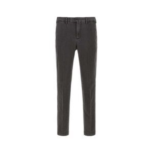 Pt Torino Men Dark Grey Stretch Cotton Pant